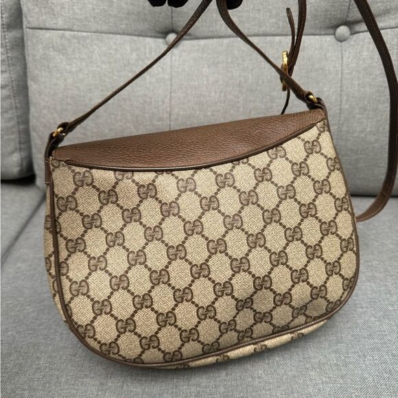 ✨GUCCI Sherry Line Beige Shoulder Bag Gold Hardware Leather | Authentic 1002056✨ - Picture 12 of 16